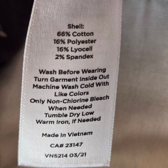 Talbots Womens Zip Fly Stretch Curvy Slim Ankle Denim Jeans Burgundy Size 12 - Picture 11 of 12